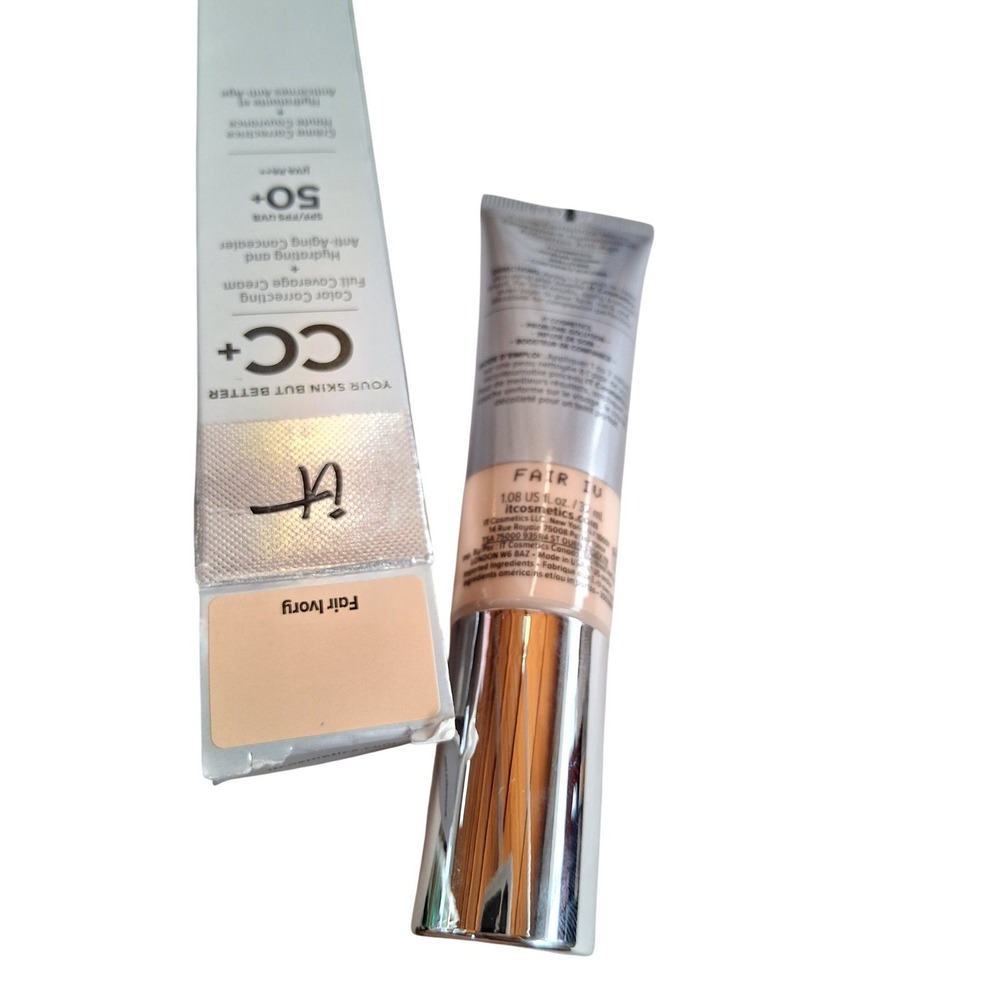 IT Cosmetics CC+ Full Coverage Cream Foundation FAIR Ivory spf 50+ Anti-aging